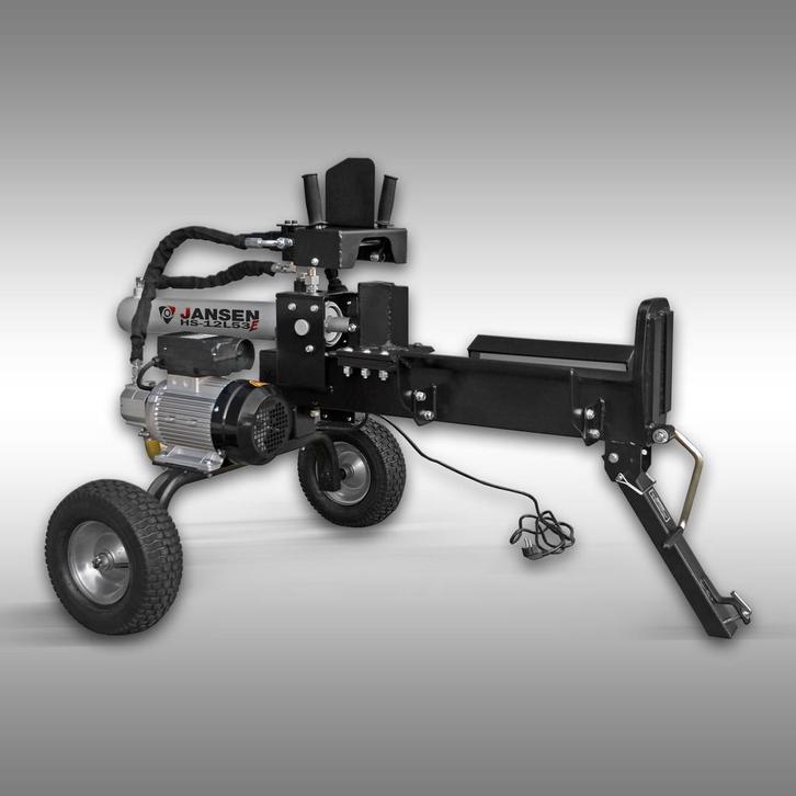 Houtklover Jansen HS-12L53E, 12 tons houtkloofmachine, 230V, Tuin en Terras, Kloofmachines, Elektrisch, Nieuw, Liggend, Ophalen of Verzenden