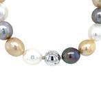 Schoeffel parel collier met diamant 18 krt, Ophalen of Verzenden, Nieuw
