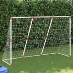 vidaXL Kindervoetbaldoel met ballen 2-in-1 184x64x124 cm wit, Verzenden, Nieuw