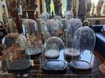 Stolp (6) - Mongeblazen Antiek Glas en Houten Voet -