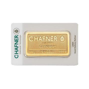 100 gram goudbaar C.Hafner (met certificaat) - Goudzaken