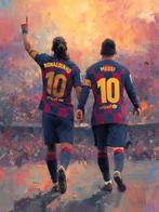 Canvas Fit - Alberto Ricardo - Ronaldinho y Messi – Doble, Nieuw