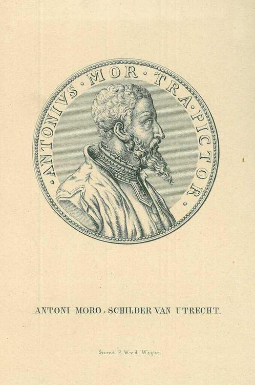 Portrait of Anthonis Mor, Antiek en Kunst, Kunst | Etsen en Gravures