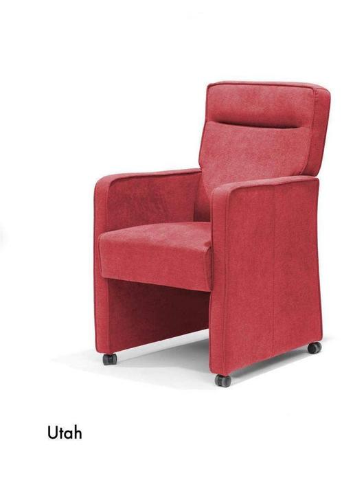 Eetkamerstoel Utah - eetkamerstoelen - Rood, Huis en Inrichting, Stoelen, Rood, Nieuw, Stof