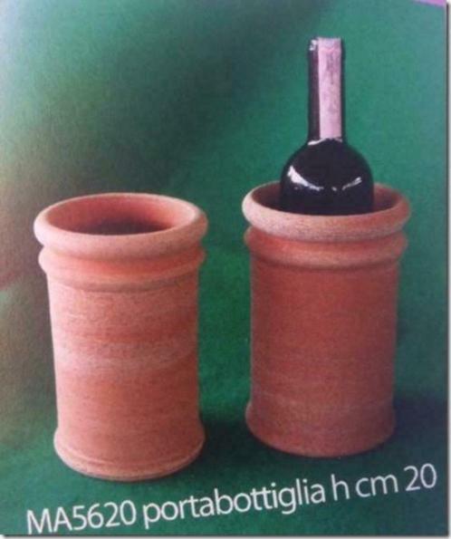 Terracotta wijnfles(koel)houder (winecooler), Huis en Inrichting, Woonaccessoires | Wijnrekken, Nieuw, Overige materialen, Minder dan 50 cm