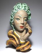 sculptuur, Art Deco Wall Mask (38cm) - 38 cm - Keramiek -, Antiek en Kunst, Antiek | Glas en Kristal