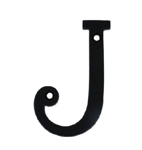 Letter J Klein IJzer Zwart 75 mm, Huis en Inrichting, Woonaccessoires | Overige, Nieuw, Ophalen of Verzenden