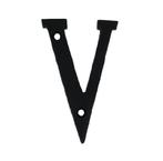 Letter V Klein IJzer zwart 75 mm, Verzenden, Nieuw