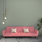 vidaXL Slaapbank 2-zits fluweel roze, Verzenden, Nieuw, Tweepersoons, Stof