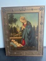 Lijst - Aanbidding van kindje Jezus - 51 x 63 cm - Antiek -, Antiek en Kunst