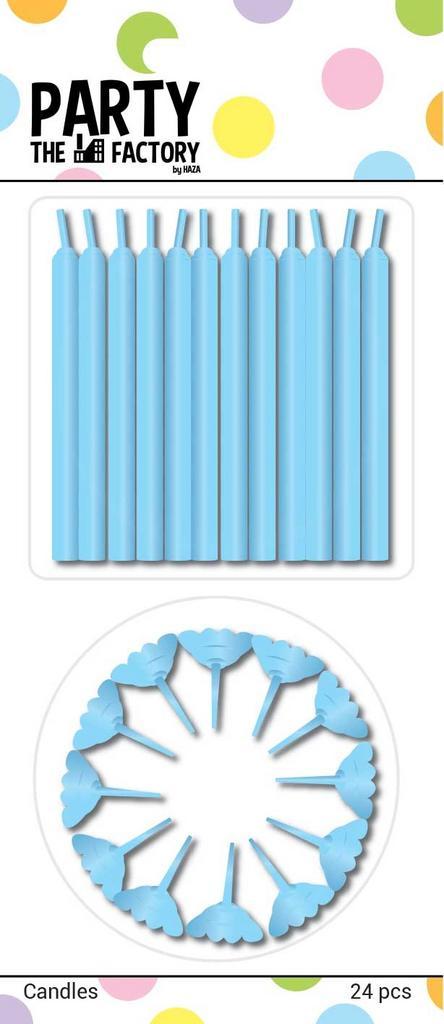 Blauwe Kaarsjes Houders 6cm 24st, Hobby en Vrije tijd, Feestartikelen, Nieuw, Verzenden