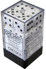 Dobbelstenen Wit/Zwart 16mm (12 stuks) | Chessex -, Hobby en Vrije tijd, Gezelschapsspellen | Bordspellen, Nieuw, Verzenden