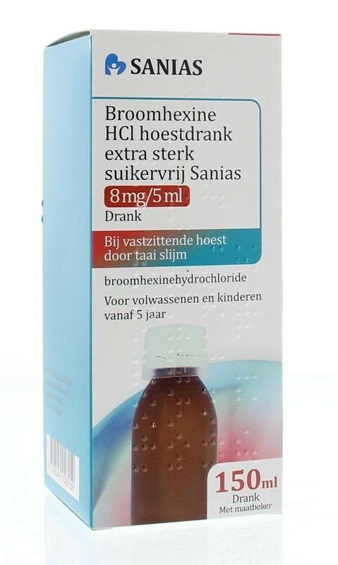 Broomhexine HCl hoestdrank extra sterk suikervrij Sanias 8, Diversen, Verpleegmiddelen, Nieuw, Verzenden