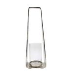 Lantaarn modern zilver h60 d20x12cm, Verzenden, Nieuw