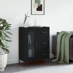 vidaXL Dressoir 69,5x34x90 cm bewerkt hout zwart, Verzenden, Nieuw, 50 tot 100 cm, 25 tot 50 cm