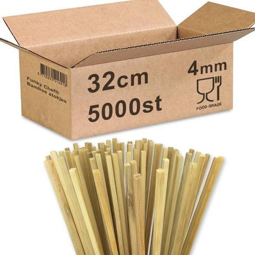 Bamboe stokjes vierkant 32cm 4mm Foodgrade 5000 stuks, Zakelijke goederen, Horeca | Food, Overige typen, Ophalen of Verzenden