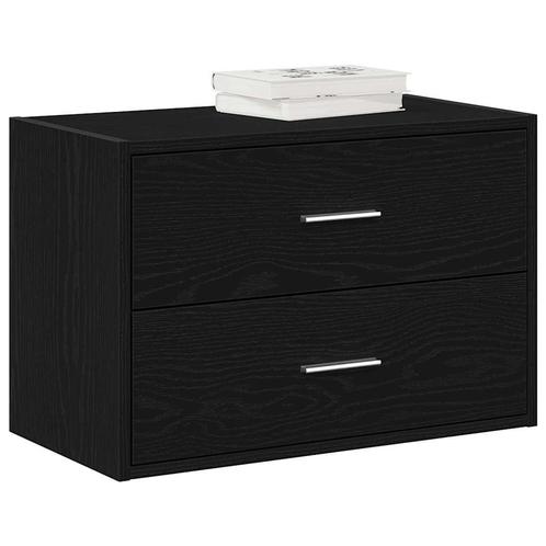 vidaXL Kast met 2 lades 60x31x40 cm bewerkt hout zwart, Kinderen en Baby's, Kinderkamer | Commodes en Kasten, Nieuw, Verzenden