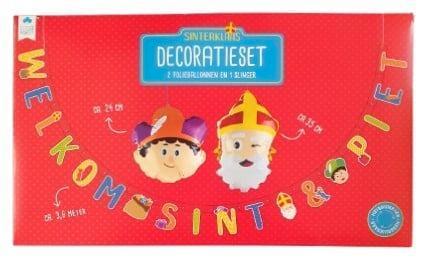 Sinterklaas welkom Sint en Piet decoratie slinger honeycombs, Diversen, Sinterklaas, Nieuw, Verzenden