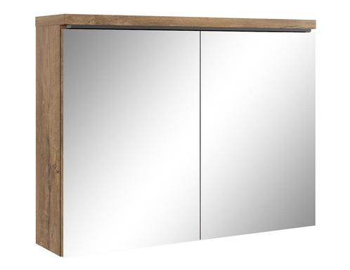 Badkamerkast Paso 80 x 20 x 60 cm Bruin Eiken Spiegelkast, Huis en Inrichting, Badkamer | Badkamermeubels, Nieuw, Spiegelkast