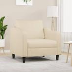 vidaXL Fauteuil 60 cm stof crèmekleurig, Eenpersoons, Verzenden, Nieuw, Minder dan 150 cm