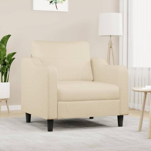 vidaXL Fauteuil 60 cm stof crèmekleurig, Huis en Inrichting, Banken | Bankstellen, Nieuw, Minder dan 150 cm, Stof, Eenpersoons