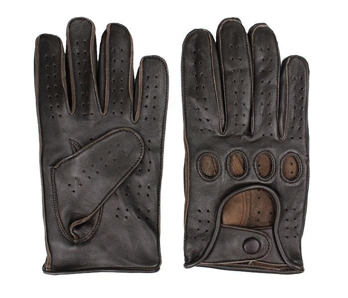 Swift racing leren handschoenen donkerbruin, Motoren, Kleding | Motorkleding, Nieuw met kaartje, Verzenden
