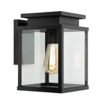 Leicester Muurlamp Zwart met Bewegingssensor LED, Verzenden, Wandlamp, 50 tot 250 watt, Led