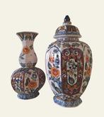 Delft, Plateelbakkerij - dekselvaas (2) - Aardewerk - Makkum, Antiek en Kunst