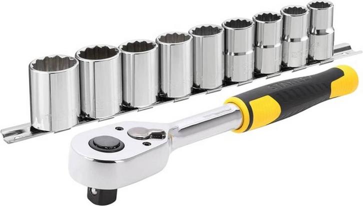 Stanley Ratelset 1/2 72T 10 DELIG, Doe-het-zelf en Verbouw, Gereedschap | Handgereedschap, Nieuw, Ophalen of Verzenden