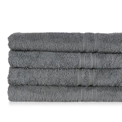 Handdoek Antraciet 50x100cm 100% Katoen - Treb ADH, Huis en Inrichting, Keuken | Textiel, Theedoek of Handdoek, Overige kleuren