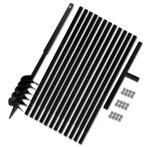 vidaXL Grondboor met handvat 120 mm en verlengstukken 13 m, Tuin en Terras, Verzenden, Nieuw