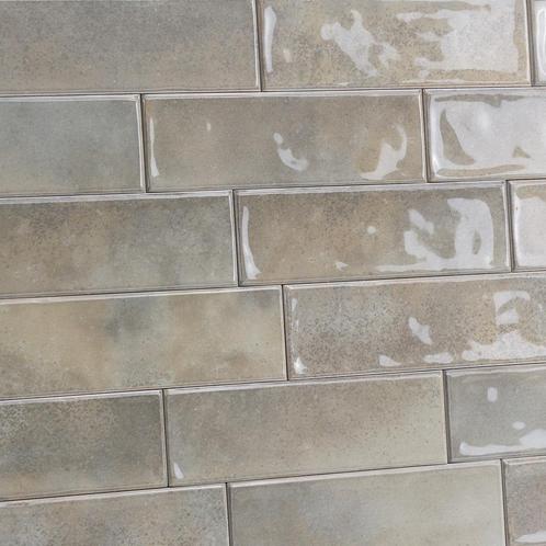 Wandtegels handvorm 6,5x20 cm Grigio glans-0,78m², Doe-het-zelf en Verbouw, Tegels, Nieuw, Verzenden