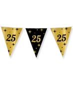 Vlaggenlijn 25 Jaar Goud Zwart 10m, Verzenden, Nieuw