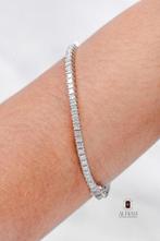 Tennis armband - 18 karaat Witgoud -  5.80ct. tw. Diamant, Sieraden, Tassen en Uiterlijk, Antieke sieraden