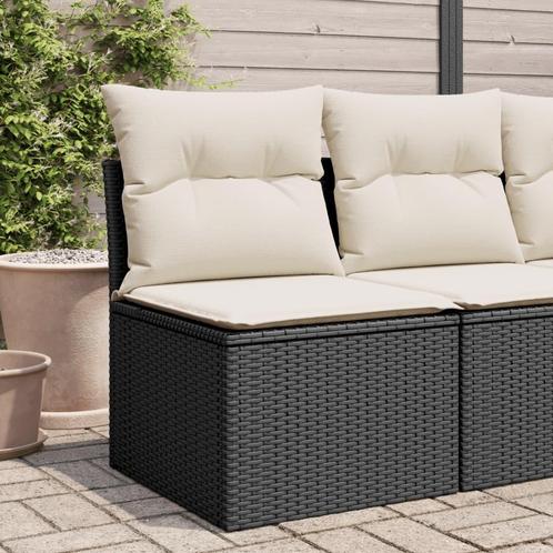 vidaXL Tuinstoel zonder armleuning met kussens poly rattan, Tuin en Terras, Tuinsets en Loungesets, Nieuw, Rotan, Verzenden