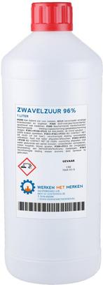 Wmm Chemie Zwavelzuur 96 ontstopper 1 liter, Doe-het-zelf en Verbouw, Overige Doe-het-zelf en Verbouw, Nieuw, Verzenden