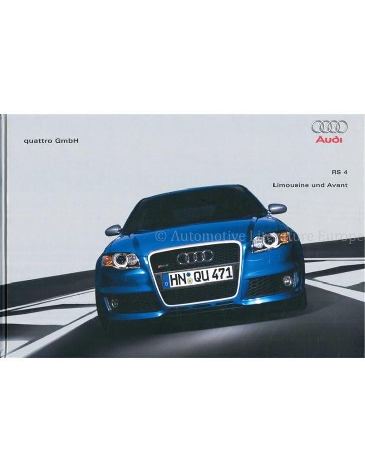 2006 AUDI RS4 HARDCOVER BROCHURE DUITS, Boeken, Auto's | Folders en Tijdschriften, Audi