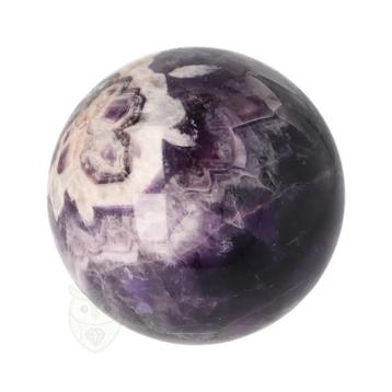 Chevron Amethist bol Nr 21 - Ø 6.59 cm - 395 gram beschikbaar voor biedingen