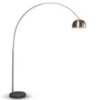 Moderne booglamp staal verstelbaar - Grande, Huis en Inrichting, Lampen | Vloerlampen, Nieuw, Overige materialen, Modern, 200 cm of meer