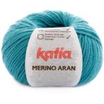Katia Merino Aran - 73 turquoise - Merinogaren, Hobby en Vrije tijd, Breien en Haken, Ophalen of Verzenden, Nieuw