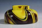 Carlo Moretti Murano - Vaas - Mondgeblazen glas met geel en, Antiek en Kunst