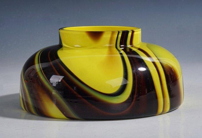 Carlo Moretti Murano - Vaas - Mondgeblazen glas met geel en, Antiek en Kunst, Antiek | Glas en Kristal