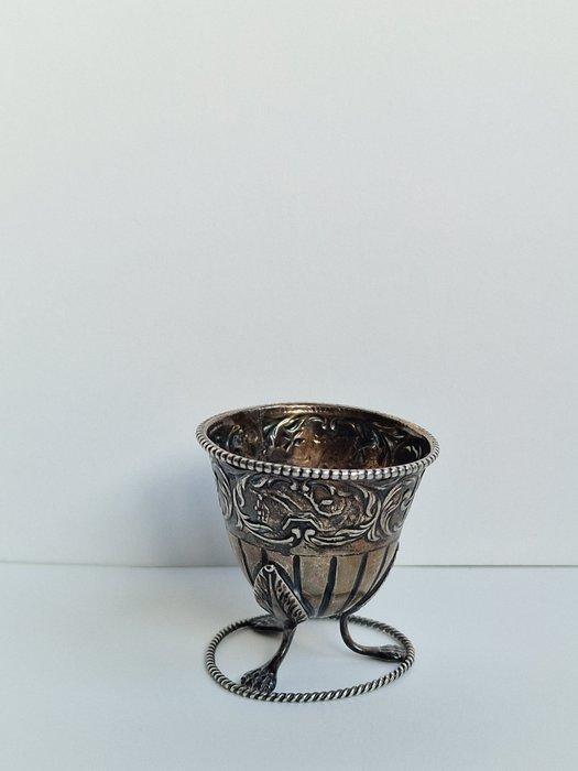 Eierdopje - .800 zilver, getest - Decoratieve zilveren, Antiek en Kunst, Antiek | Goud en Zilver
