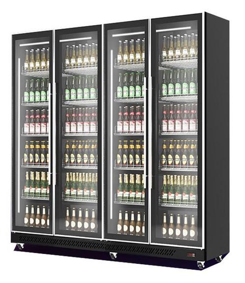COMBISTEEL KOELKAST 4 GLASDEUREN ZWART, Zakelijke goederen, Horeca | Keukenapparatuur, Verzenden
