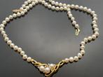 Halsketting - 10 kt. Geel goud Parel - Diamant, Sieraden, Tassen en Uiterlijk, Kettingen, Nieuw