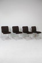 Vintage design eetkamerstoelen - TECTA jaren 70, Gebruikt, Bruin, Jaren '70, Stof