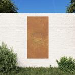 Wanddecoratie tuin zonontwerp 105x55 cm cortenstaal, Huis en Inrichting, Verzenden