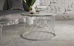 TAFEL NOAH ZILVER SET 4 STUKS CM Ø 70X45-47X54,5-36x50-28x45, Huis en Inrichting, Tafels | Salontafels, Ophalen of Verzenden, Nieuw