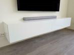 Compleet Hoogglans wit zwevend tv-meubel Slide 150 MONTAGE, Huis en Inrichting, Kasten | Televisiemeubels, Nieuw, Modern, volledig hoogglans wit, design