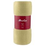 Miss Lucy plaid/deken Solo 130 x 150 cm lemon, Huis en Inrichting, Woonaccessoires | Plaids en Woondekens, Ophalen of Verzenden